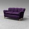 Midcentury 2-Seater Sofa in Purple Velvet, 1950s, Image 1