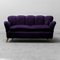 Midcentury 2-Seater Sofa in Purple Velvet, 1950s 5