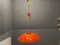 Mid-Century Italian Orange Plastic Light Pendant 5