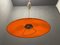 Lampada a sospensione Mid-Century in plastica arancione, Immagine 2