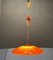 Lampe à Suspension Mid-Century en Plastique Orange, Italie 3