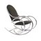 Mid-Century Chrome and Fabric Rocking Chair, 1970s, Image 1