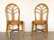 Bamboo & Leather Dining Chairs, 1970s, Set of 2 1