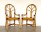 Bamboo & Leather Armchairs, 1970s, Set of 2, Image 1