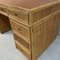 Rattan Desk with Brass Handles by Vivai del Sud 3