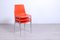 Sedie impilabili in acciaio e plastica arancione di Wesifa, set di 3, Immagine 12