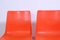 Sedie impilabili in acciaio e plastica arancione di Wesifa, set di 3, Immagine 9