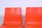 Steel Chairs and Orange Plastic Session Stackable from Wesifa, Set of 3 9