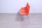 Steel Chairs and Orange Plastic Session Stackable from Wesifa, Set of 3, Image 5