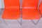 Sedie impilabili in acciaio e plastica arancione di Wesifa, set di 3, Immagine 7