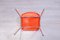 Steel Chairs and Orange Plastic Session Stackable from Wesifa, Set of 3 13