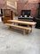Large Oak Farmhouse Table and Bench, Set of 2 3