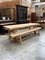 Large Oak Farmhouse Table and Bench, Set of 2 1