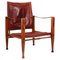 Leder Safari Stuhl von Kaare Klit für Rud Rusmusen, 1960er 1