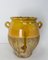 19th Century French Terracotta Confit Pot Yellow Glaze 2