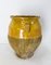 19th Century French Terracotta Confit Pot Yellow Glaze 3