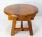 Table Basse Ronde en Pin avec Tiroir, France, 1970s 6