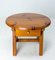 French Round Pine Coffee Table with Drawer, 1970s 9