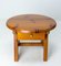 French Round Pine Coffee Table with Drawer, 1970s, Image 9