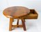 French Round Pine Coffee Table with Drawer, 1970s, Image 8