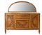 Art Deco Buffet Credenza Cabinet Walnut Marble Top with Semicircle Mirror, 1930s, Image 2