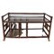 Modern French Rattan and Smoked Glass Hi Fi Table or Side Table 1