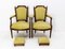 Mid-Century French Open Armchairs with Footstools, Set of 4 3