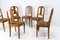 Art Deco French Walnut and Skai Dining Chairs, 1930s, Set of 6 4