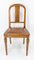 Art Deco French Walnut and Skai Dining Chairs, 1930s, Set of 6, Image 5