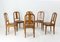 Art Deco French Walnut and Skai Dining Chairs, 1930s, Set of 6, Image 2