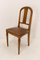 Art Deco French Walnut and Skai Dining Chairs, 1930s, Set of 6 6