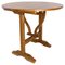 French Oak Round Tilt-Top Dining Table, 1970s, Image 1