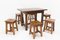 Mid-Century French Small Oak Dining or Side Table, Image 10
