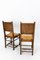 Mid-Century Spanish Basque Dining Chairs Rush Seats, 1940, Set of 4, Image 8