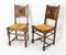 Mid-Century Spanish Basque Dining Chairs Rush Seats, 1940, Set of 4 6