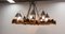 Mid-Century French Four Yokes Pendant Light 7