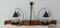 Mid-Century French Yoke Elm Sconces with Iron Double Lamps, Set of 2 10