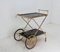 Wood, Brass and Glass Foldable Bar Trolley, 1977 4