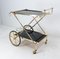 Wood, Brass and Glass Foldable Bar Trolley, 1977 3