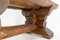 French Brutalist Dining Table with Benches, 2000, Set of 3, Image 13