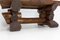 French Brutalist Dining Table with Benches, 2000, Set of 3, Image 15