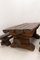 French Brutalist Dining Table with Benches, 2000, Set of 3 5