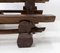 French Brutalist Dining Table with Benches, 2000, Set of 3, Image 16