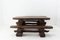 French Brutalist Dining Table with Benches, 2000, Set of 3 6