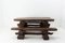 French Brutalist Dining Table with Benches, 2000, Set of 3, Image 6