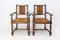 Mid-Century Beech and Straw Armchairs, France, 1940, Set of 2 3