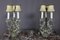 Antique Bronze Candleholders, Set of 2 3