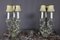 Antique Bronze Candleholders, Set of 2 12