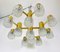 Mid-Century Modern Swedish Brass and Ice Glass Chandelier by Hans-Agne Jakobsson, 1960s 3