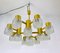 Mid-Century Modern Swedish Brass and Ice Glass Chandelier by Hans-Agne Jakobsson, 1960s 14